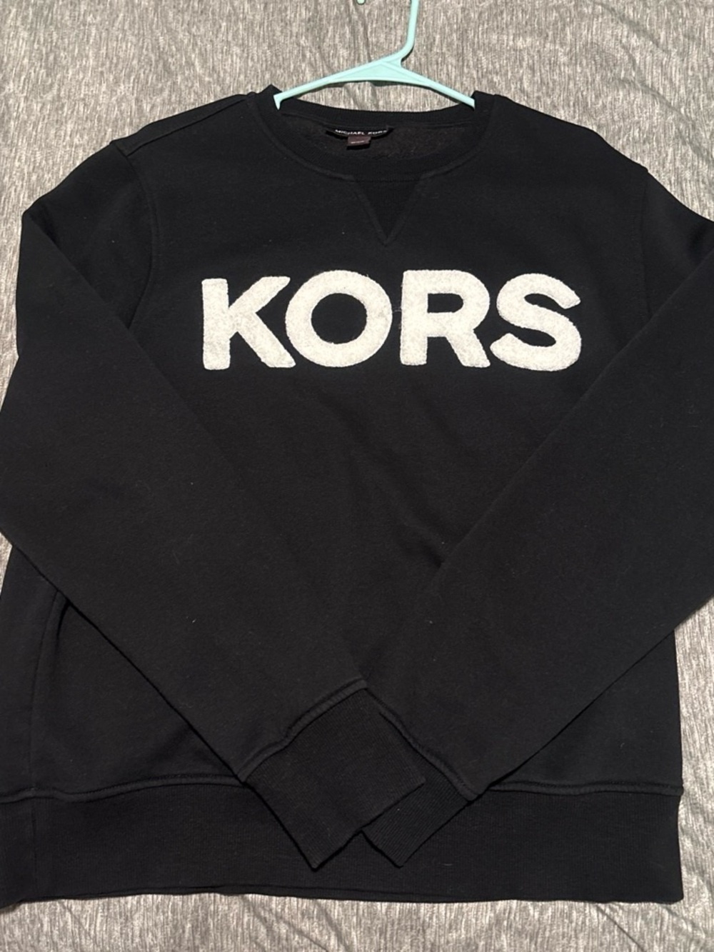 Michael Kors Black Crewneck Sweatshirt with White KORS Logo